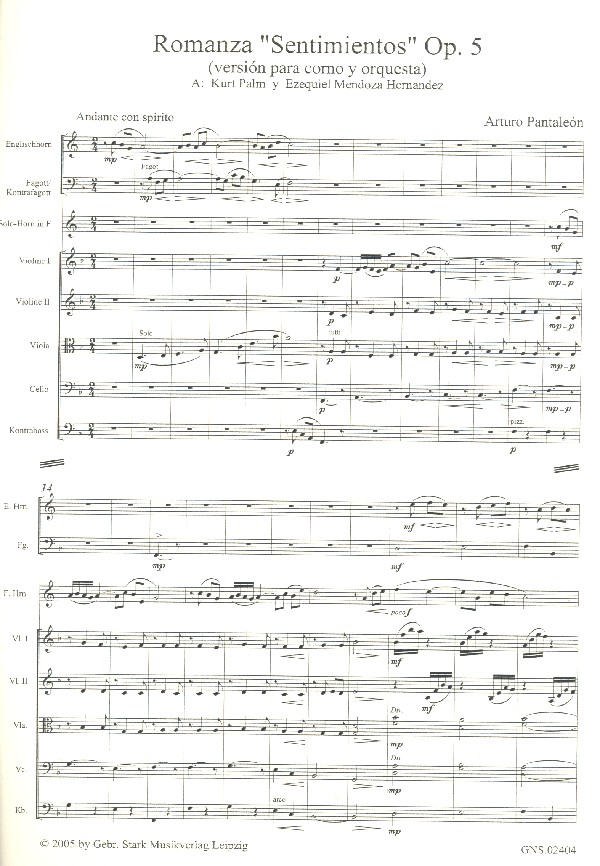 Romanza Sentimientos op.5