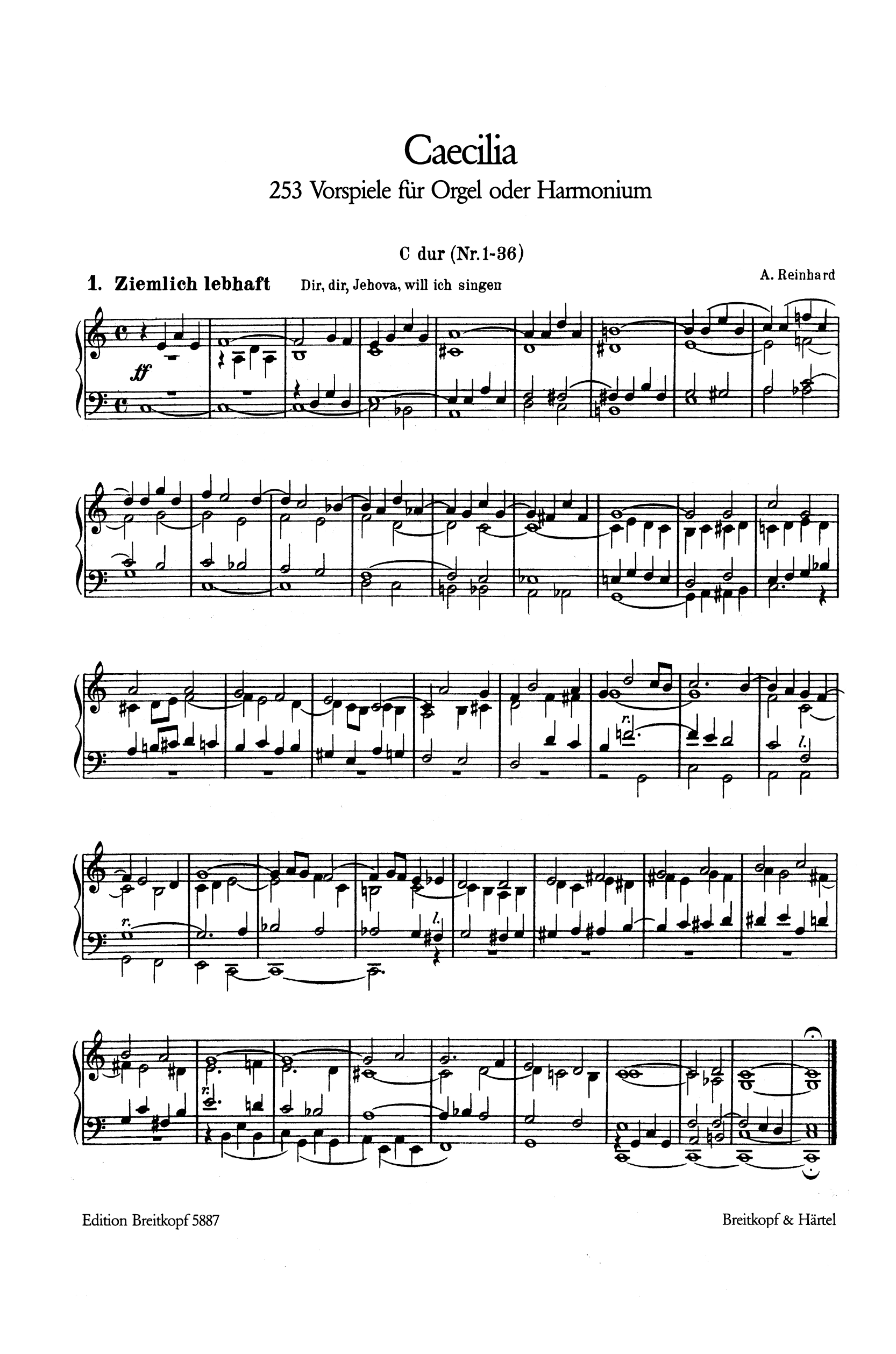 Cäcilia op.54 253 Choralvorspiele aus alter und neuer Zeit