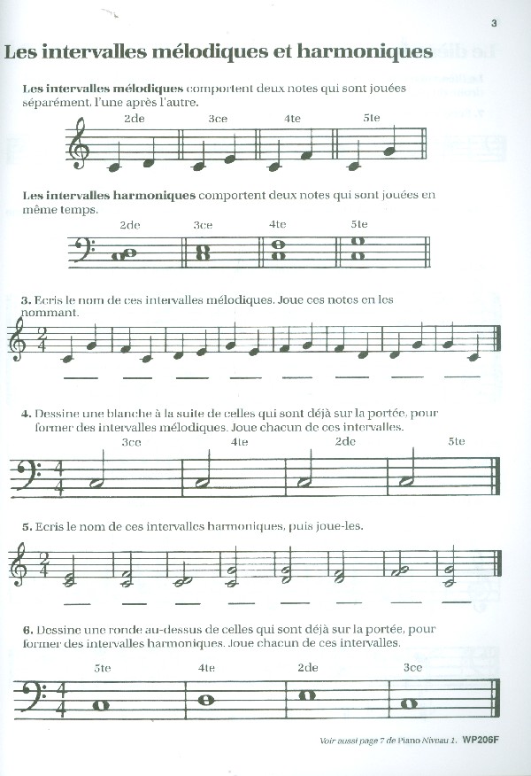 Méthode de piano Bastien - théorie niveau 1