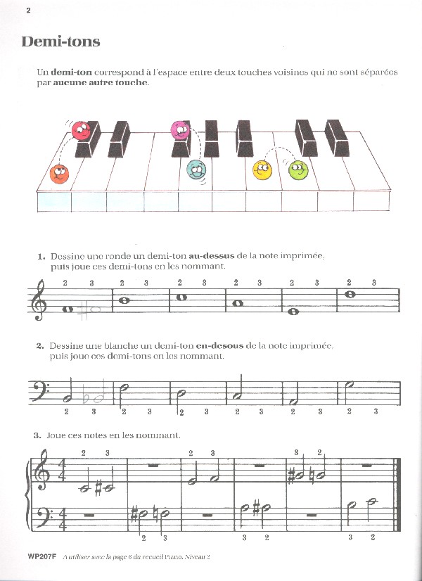 Méthode de piano Bastien - théorie niveau 2