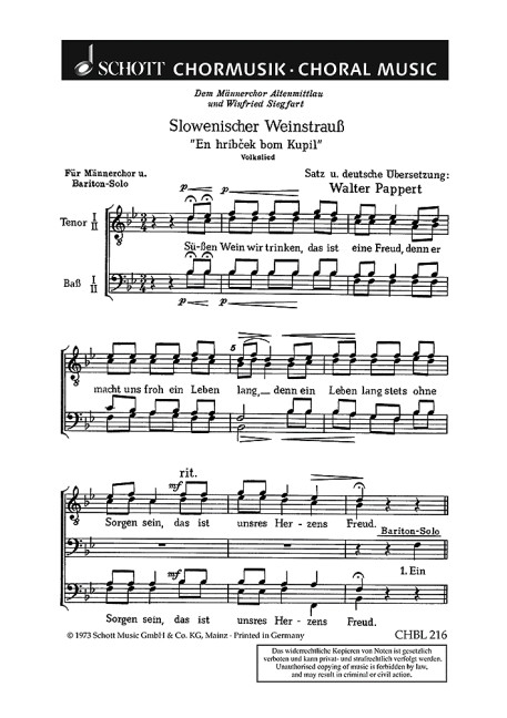 Slowenischer Weinstrauß