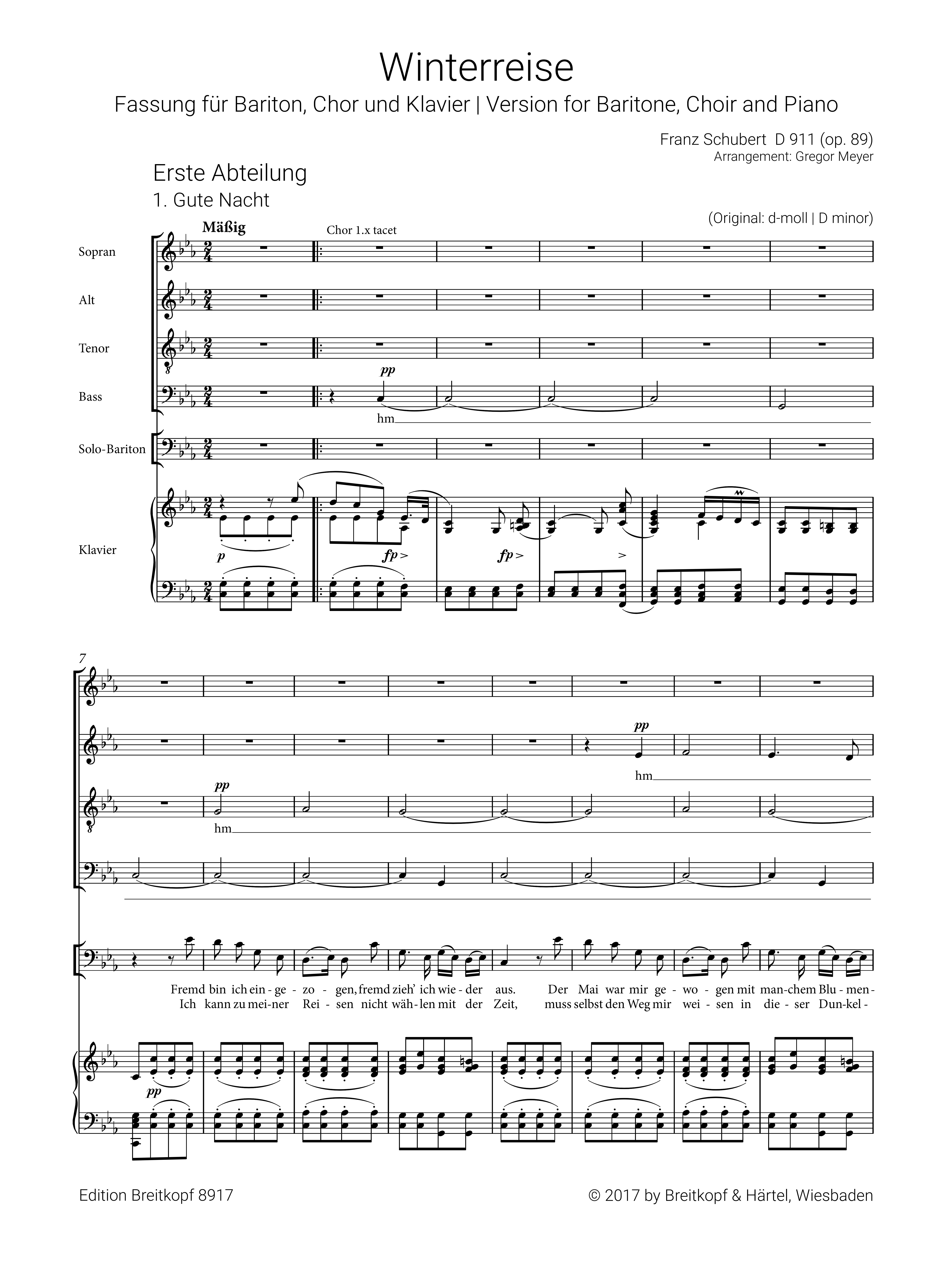 Winterreise D911 op.89