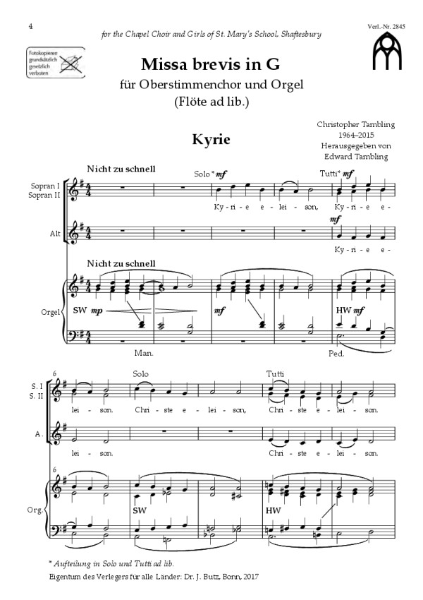 Missa brevis in G