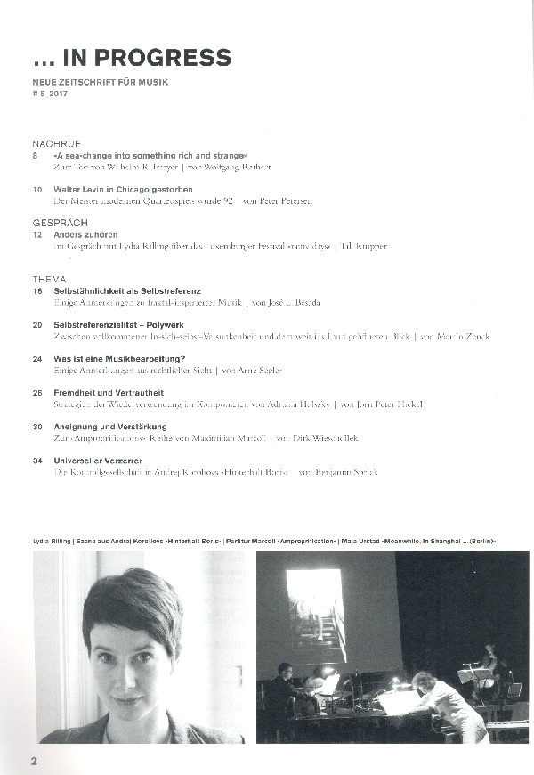 Neue Zeitschrift für Musik 5/2017