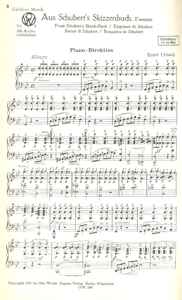 Aus Schubert's Skizzenbuch: