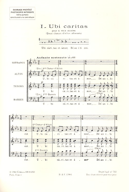 Ubi caritas op.10,1