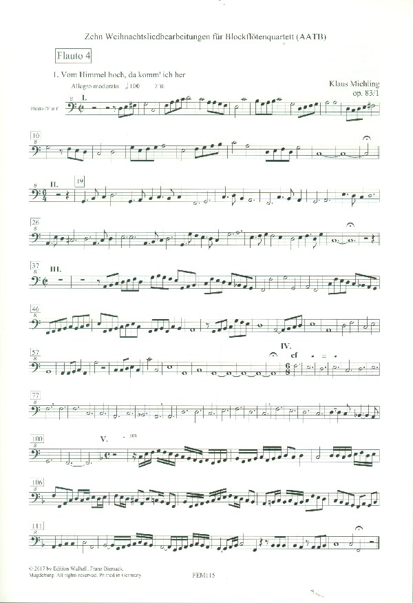 10 Weihnachtslieder op.83