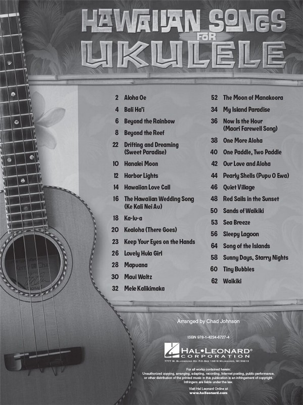 Hawaiian Songs for Ukulele: