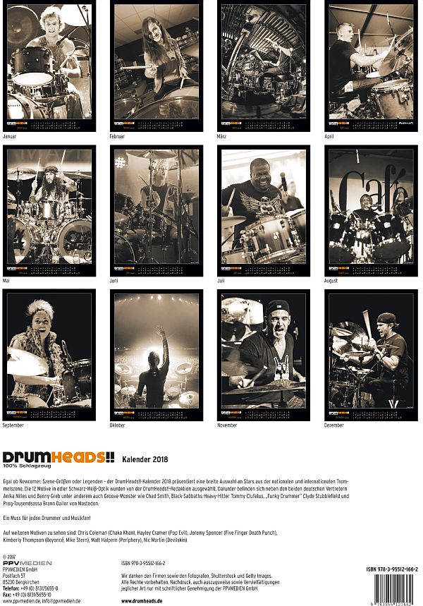 Drumheads Kalender 2018