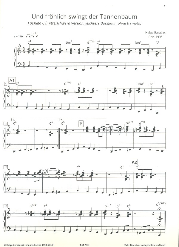 Mein Tännchen swingt in Dur und Moll