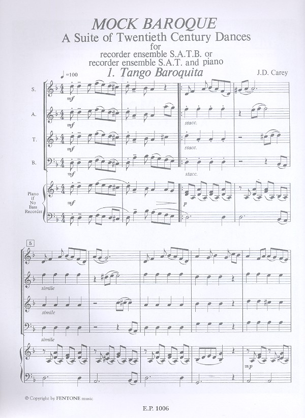 Mock Baroque A suite of 20th