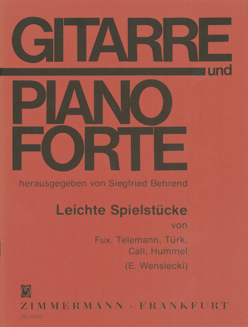 Leichte Spielstücke von Fux, Telemann, Türk, Call, Hummel