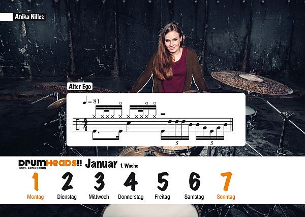 Drumheads Groove Kalender 2018