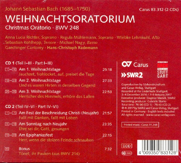 Weihnachtsoratorium BWV248