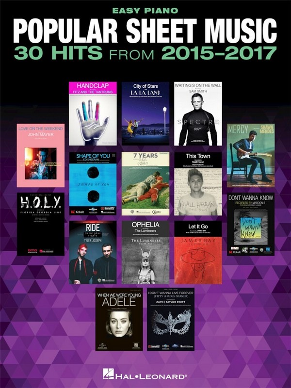 Popular Sheet Music - 30 Hits from 2015-2017:
