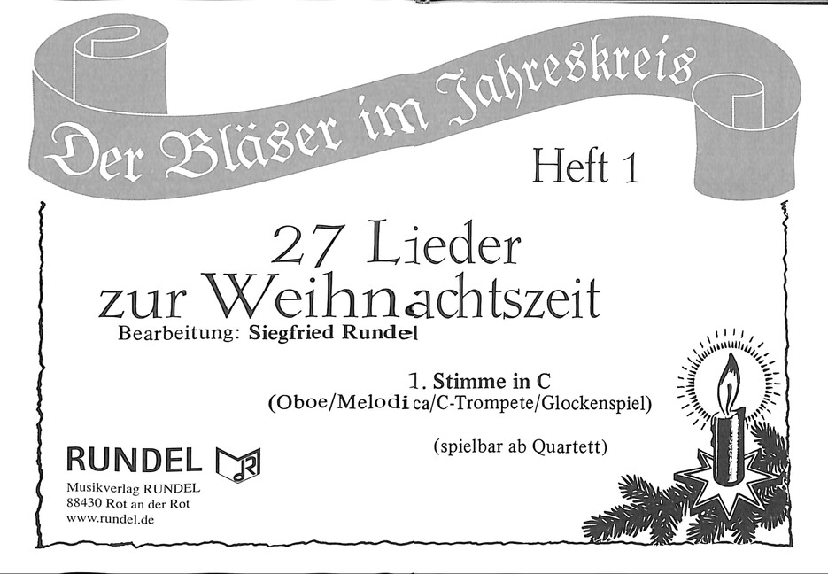 27 Lieder zur Weihnachtszeit Band 1