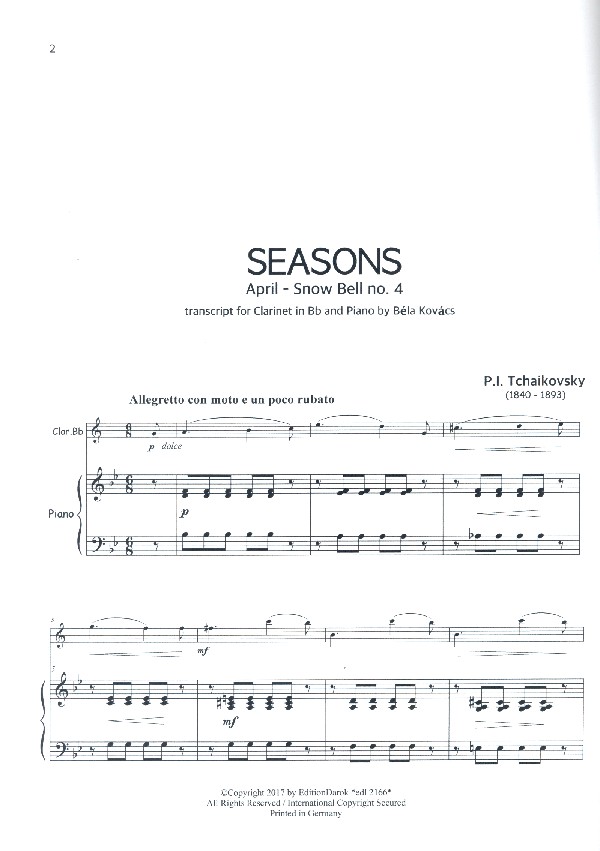 April - Das Schneeglöckchen op.37,4