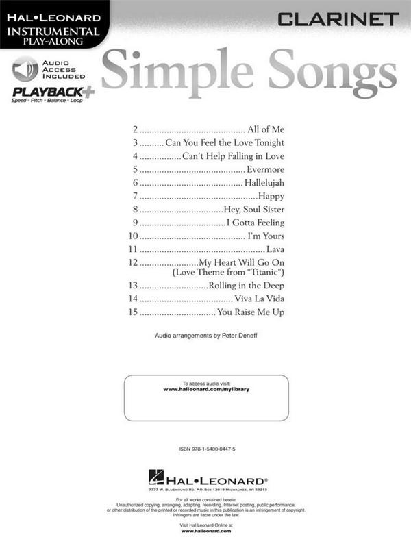 Simple Songs (+Online Audio Access):
