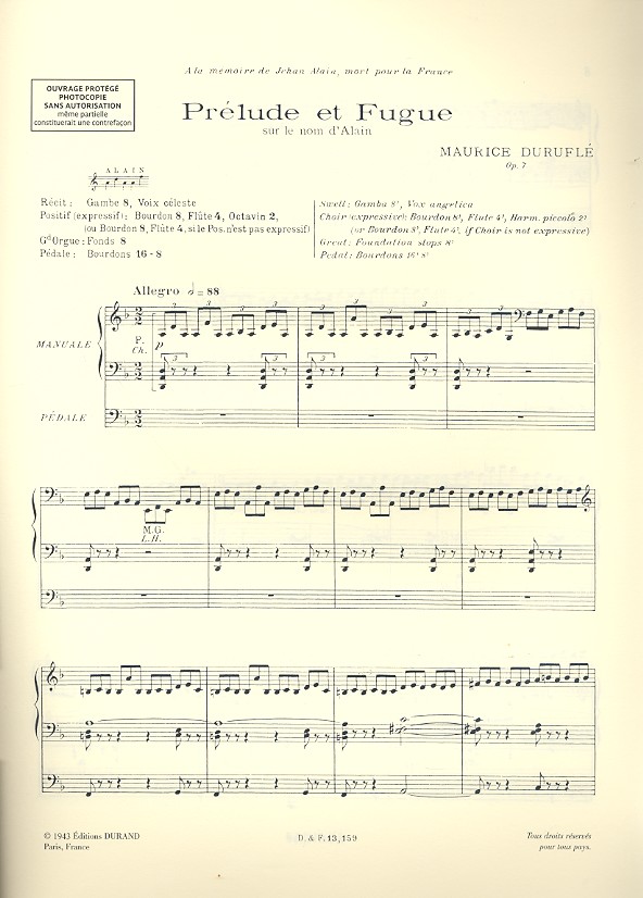 Prelude et fugue sur le nom