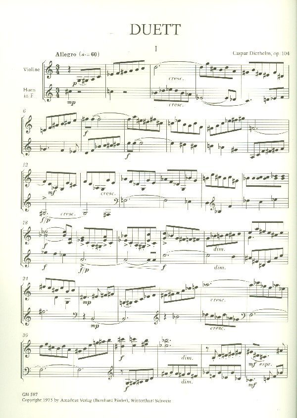 Duett op.104 für Violine und