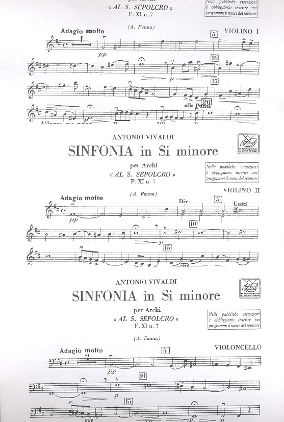 Sinfonia si minore RV169