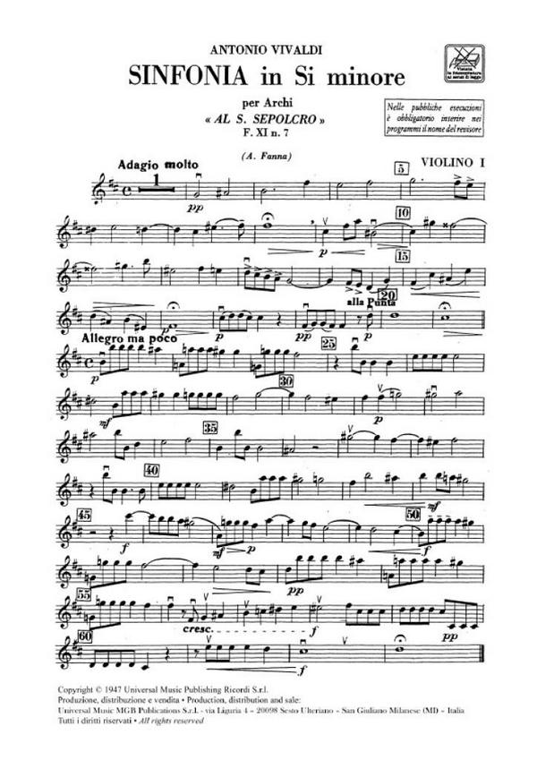Sinfonia si minore RV169