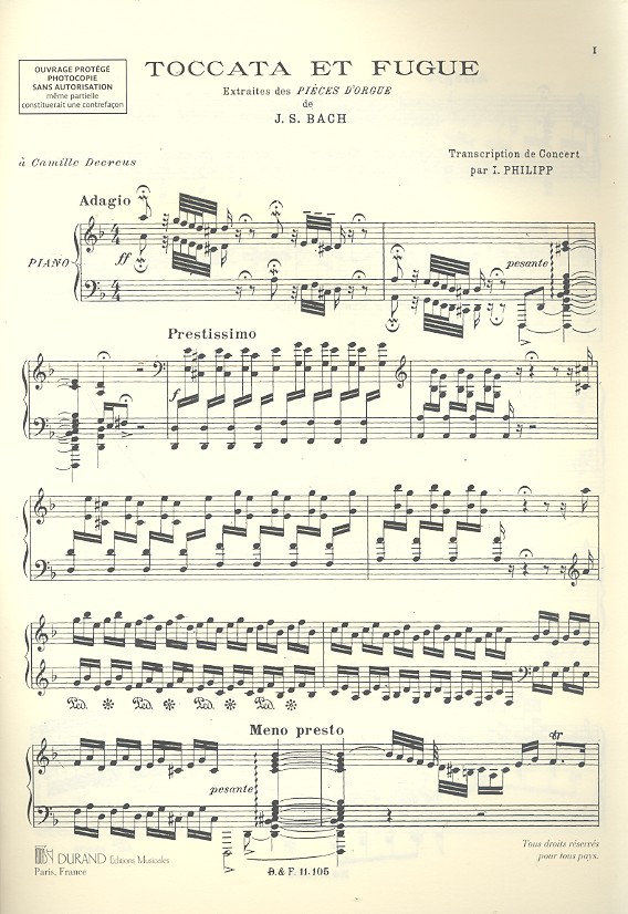 Toccata et fugue en re mineur