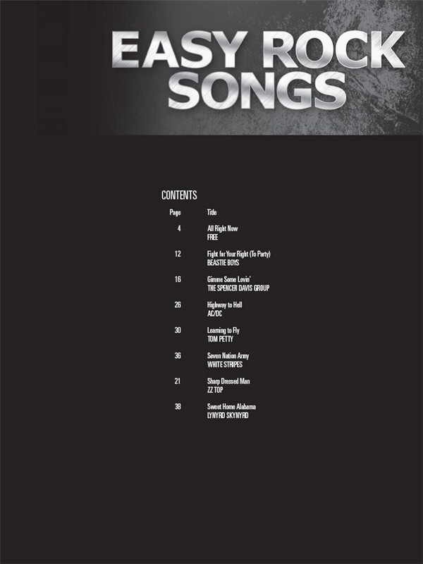 Easy Rock Songs (+Online Audio Access):