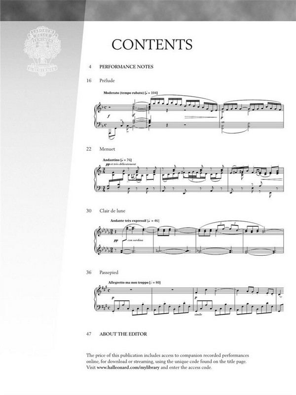 Suite Bergamasque (+Online-Audio)