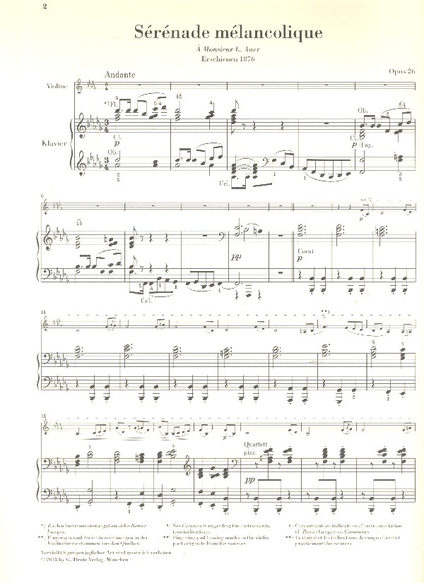 Sérénade mélancholique op.26