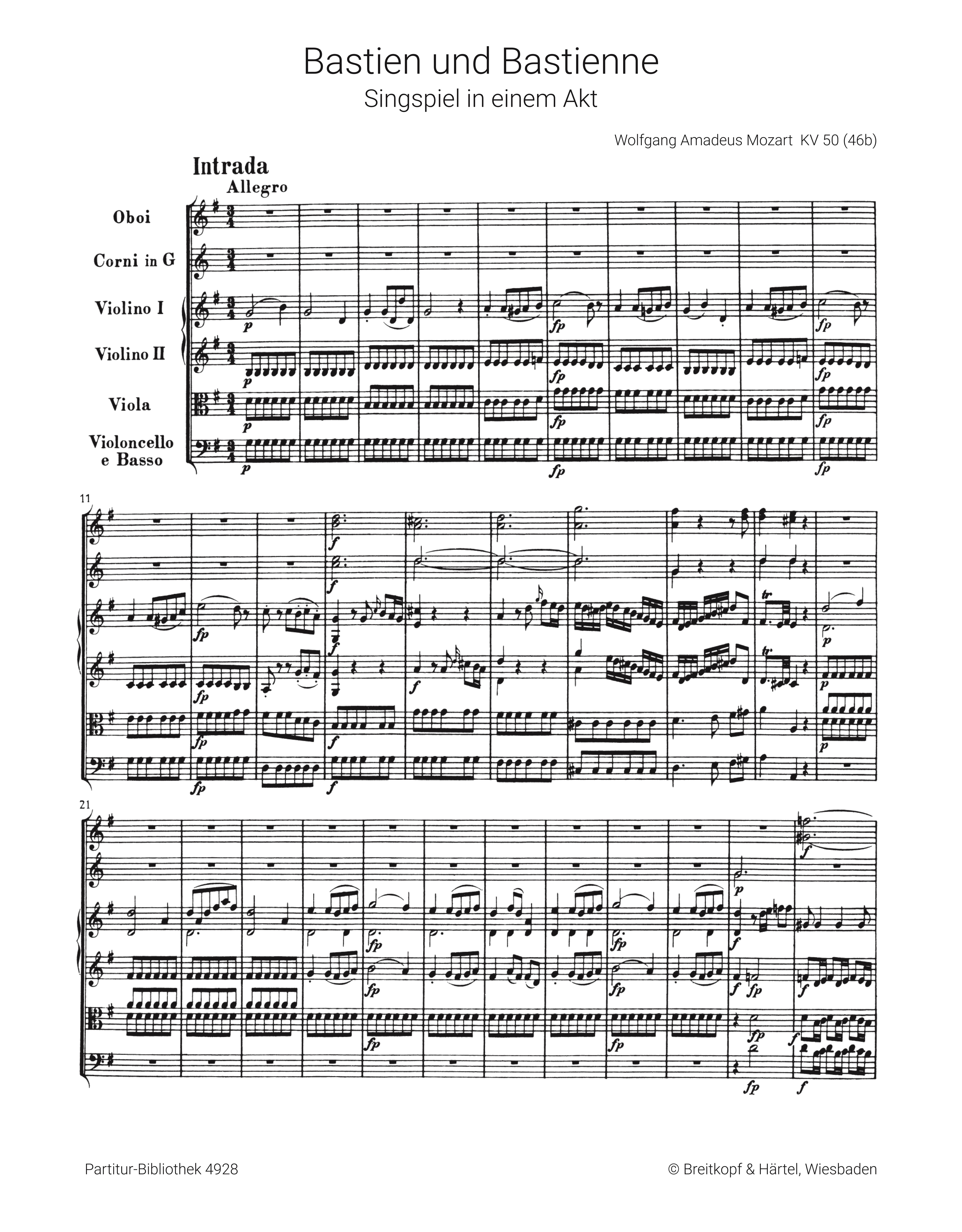 Bastien und Bastienne KV50