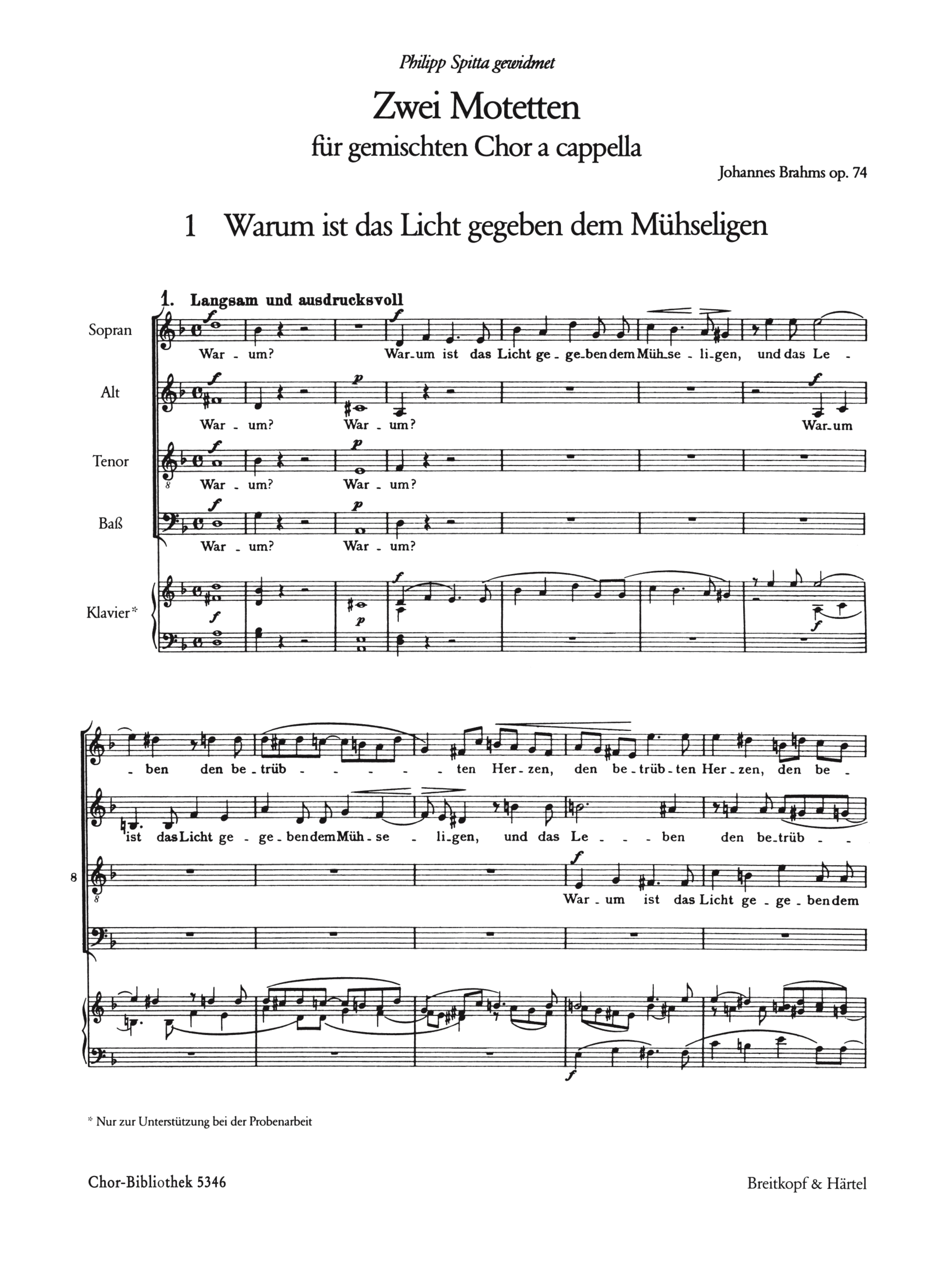 2 Motetten op.74