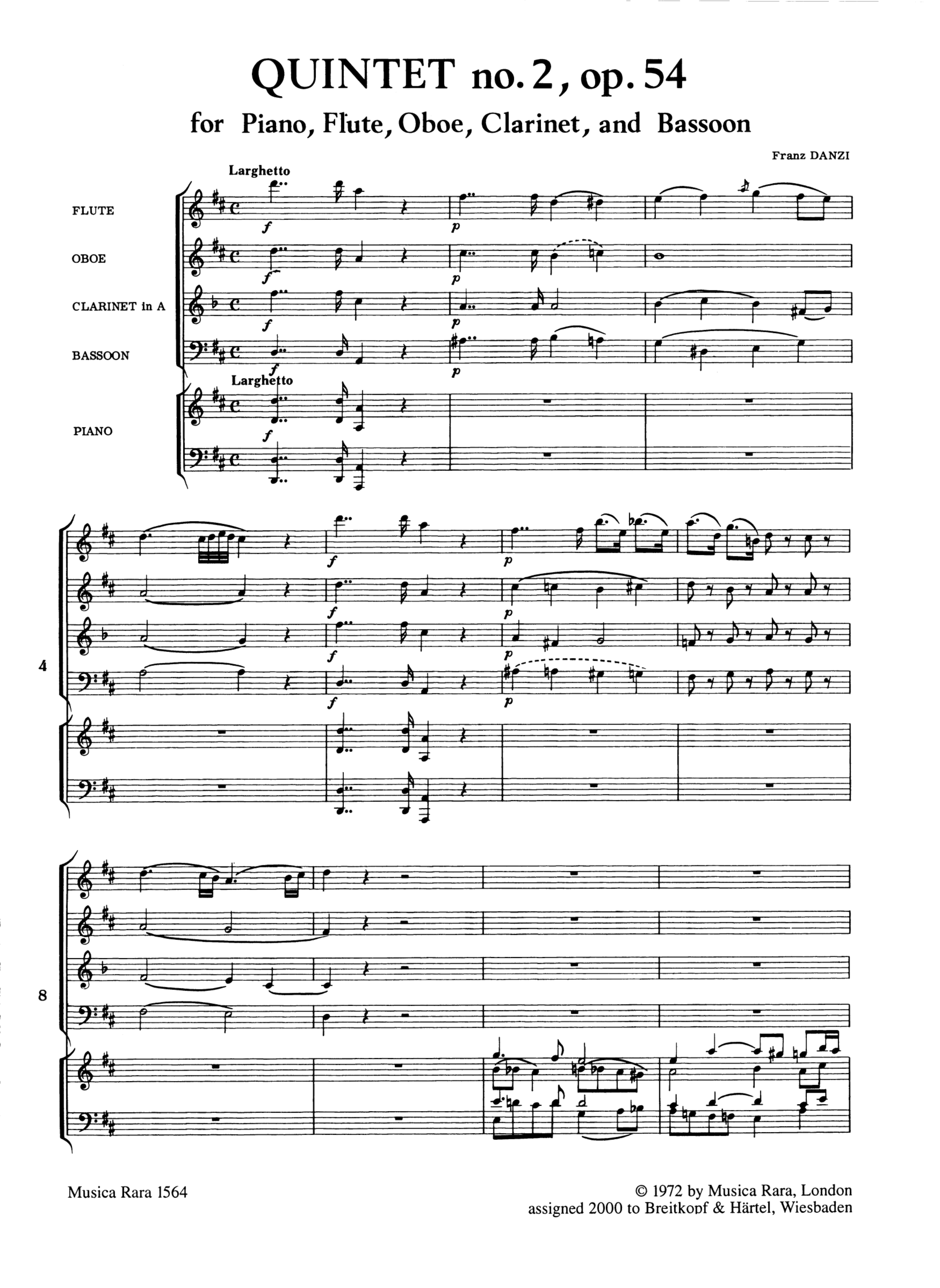 Quintett D-Dur op.54,2