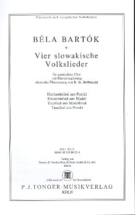 4 slowakische Volkslieder