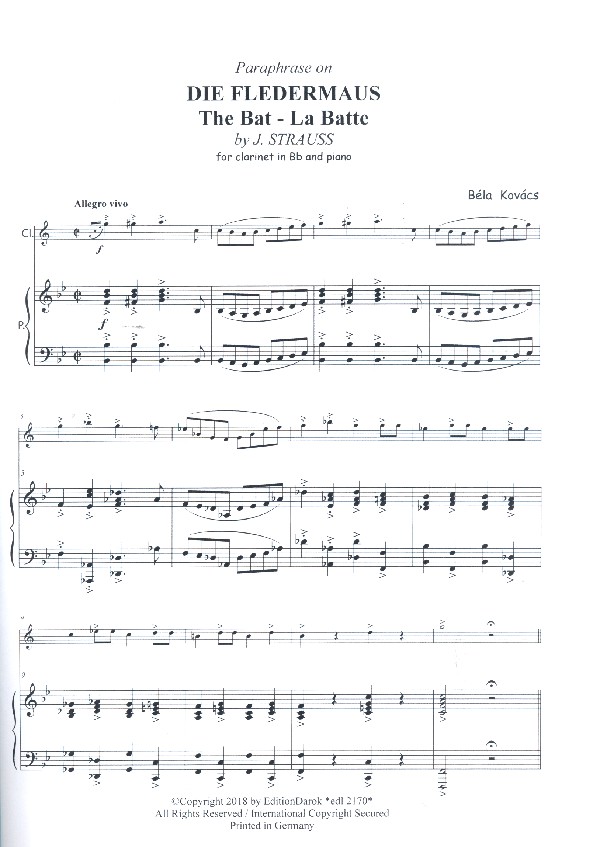 Paraphrase über 'Die Fledermaus' von Johann Strauss Sohn