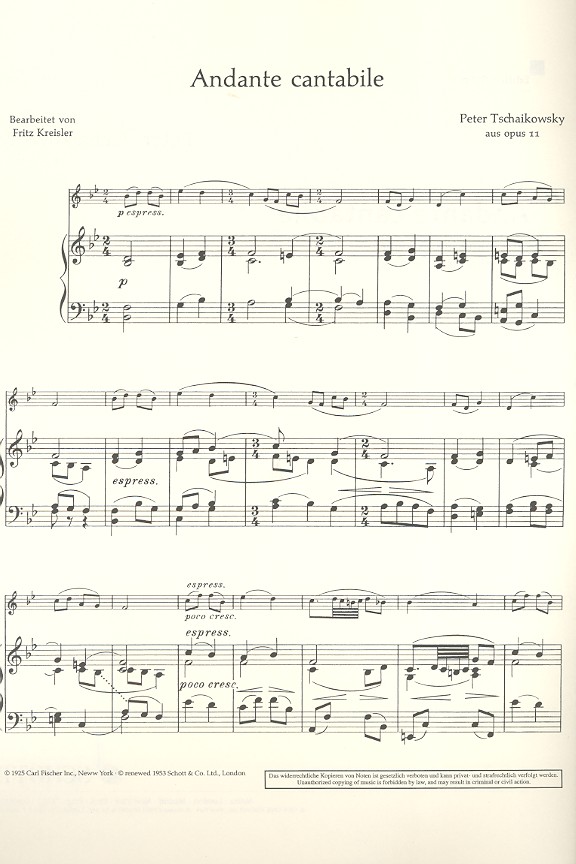 Andante cantabile aus dem Streichquartett op.11