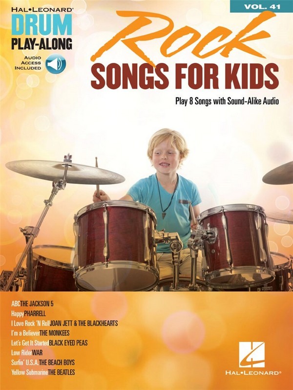 Rock Songs for Kids (+Online Audio Access): drum playalong vol.41