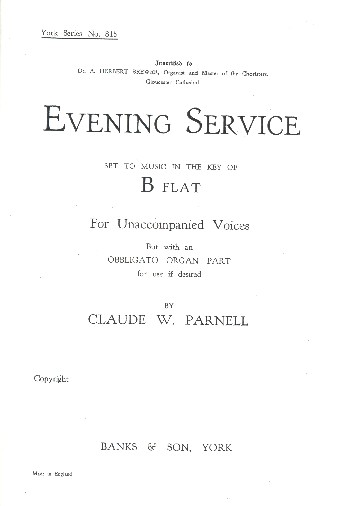 Evening Service in B Flat Major