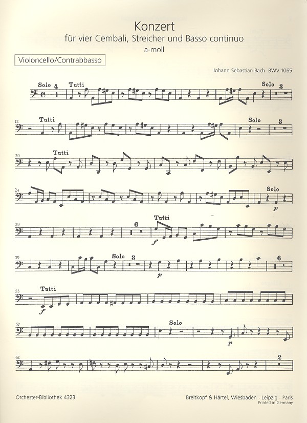 Konzert a-Moll BWV1065