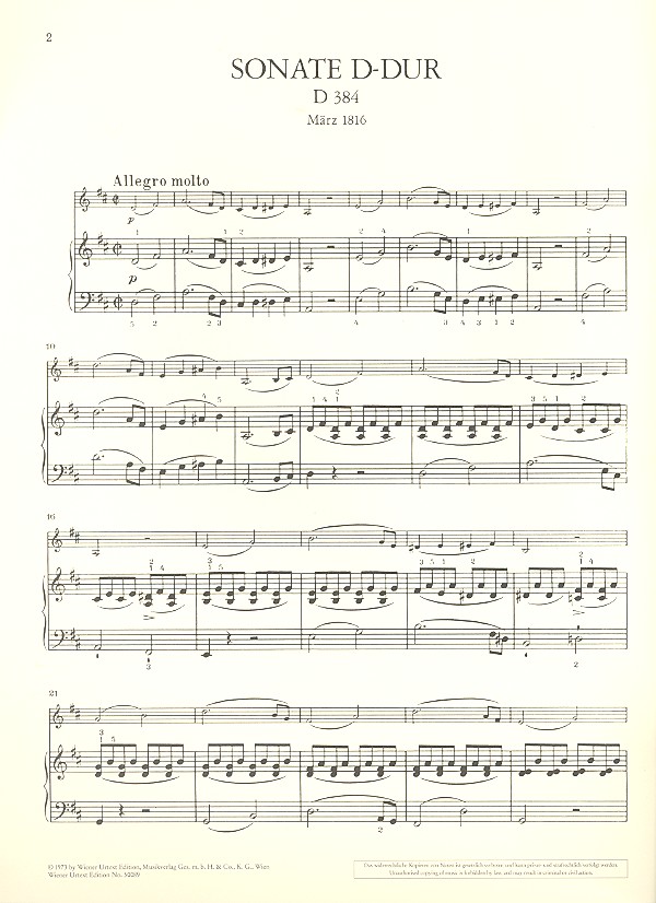Sonate D-Dur op.137,1 D384