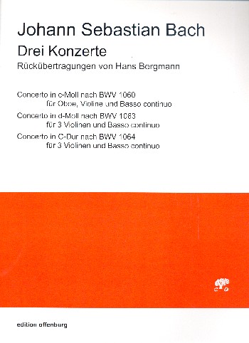Konzerte BWV1060, BWV1063 und BWV1064