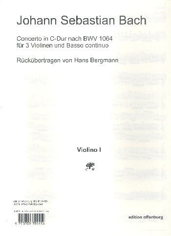 Konzert C-Dur nach BWV1064
