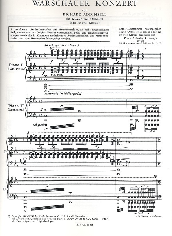 Warschauer Konzert für Klavier