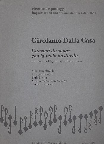 Canzoni da sonar con la viola bastarda