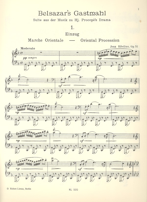Belsazar op.51 Suite