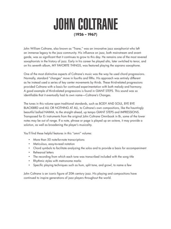 John Coltrane Omnibook