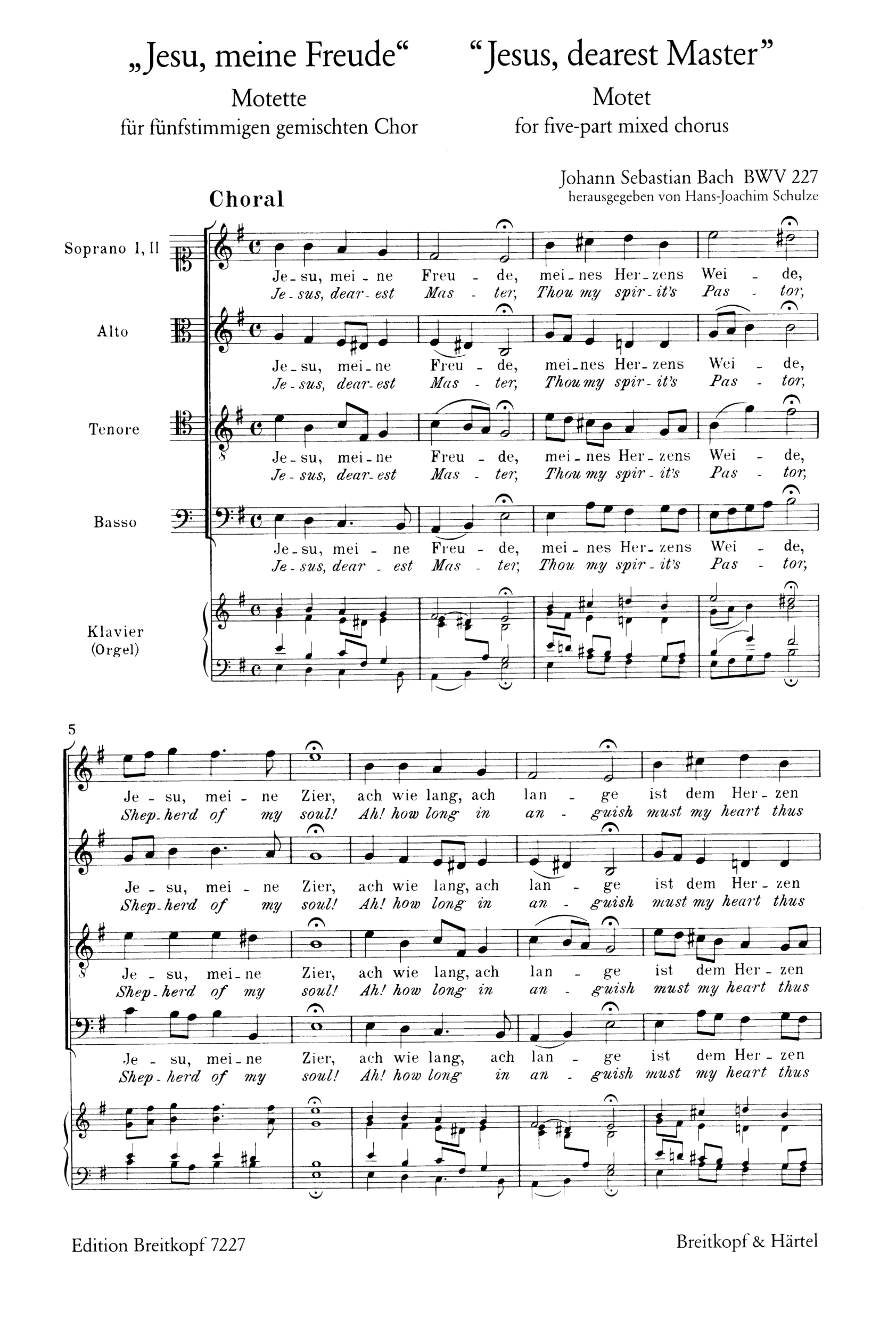 Jesu, meine Freude BWV227 - Motette