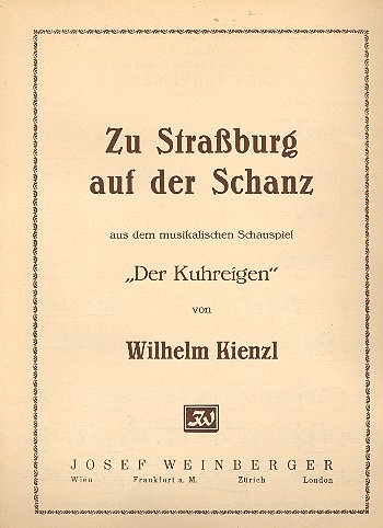 Zu Strassburg auf der Schanz aus