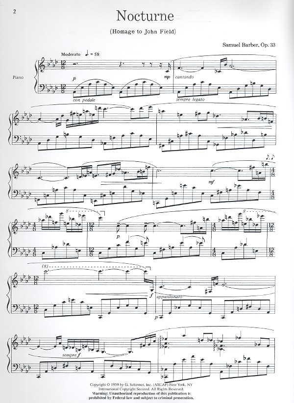 Nocturne op.33 Hommage to John