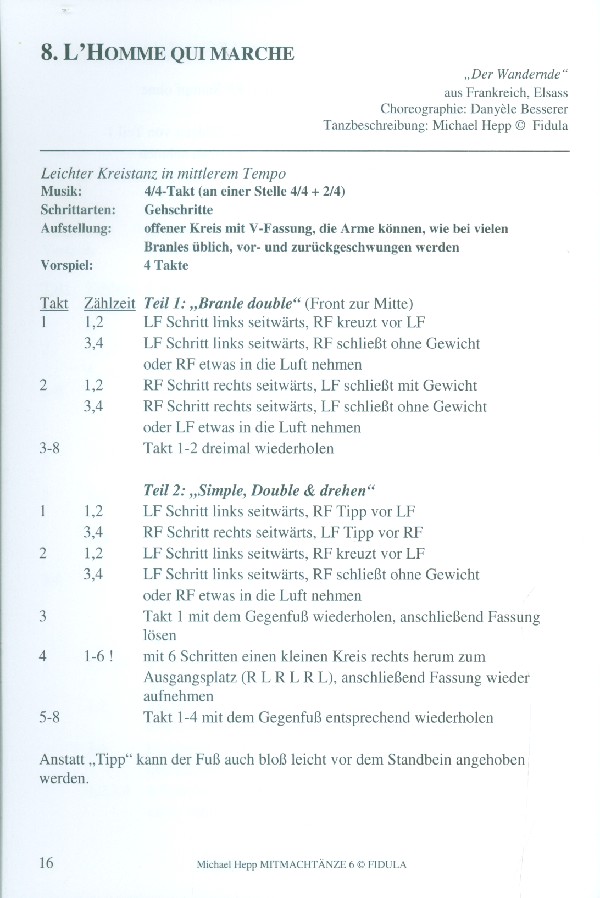 Mitmachtänze Band 6